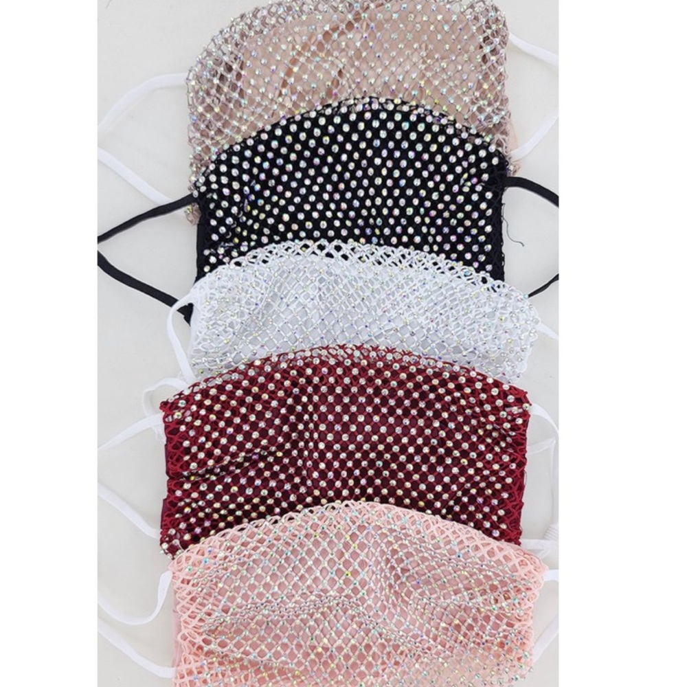 🔴3 for $12🔴Diamond Princess• Mesh Face Mask - Picture 8 of 11